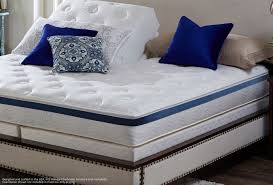 mattress and blue pillow