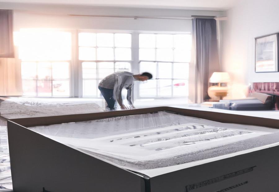 Steps to unpack and set up the Casper Mattress Box 