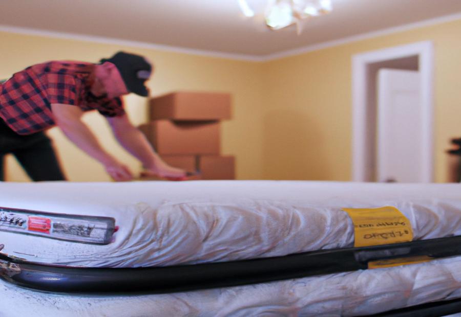 Hiring professional movers and labeling the mattress 