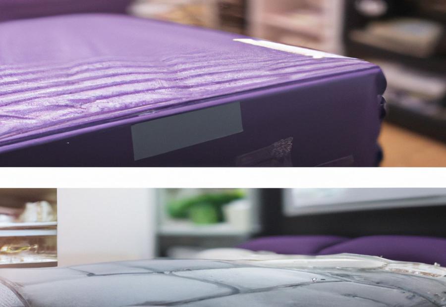 Comparison of online shopping and in-store shopping for Purple mattresses 