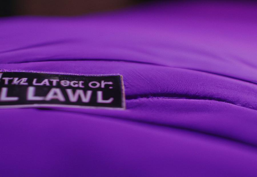 Where to find the law tag on a Purple mattress? 